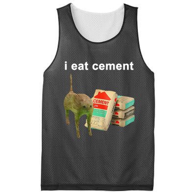I Eat Cement Cursed Cat Oddly Specific Mesh Reversible Basketball Jersey Tank