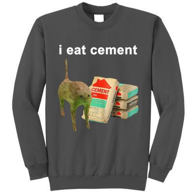 I Eat Cement Cursed Cat Oddly Specific Tall Sweatshirt