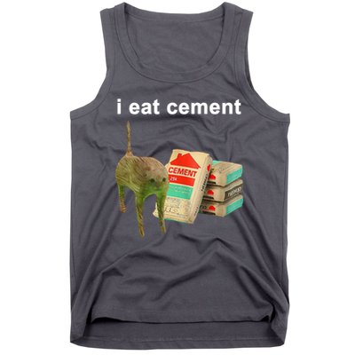 I Eat Cement Cursed Cat Oddly Specific Tank Top