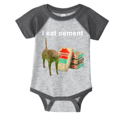 I Eat Cement Cursed Cat Oddly Specific Infant Baby Jersey Bodysuit