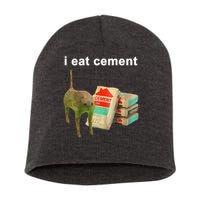 I Eat Cement Cursed Cat Oddly Specific Short Acrylic Beanie