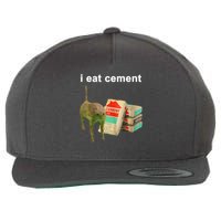 I Eat Cement Cursed Cat Oddly Specific Wool Snapback Cap