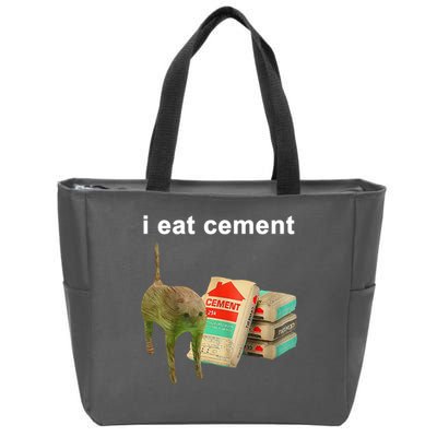 I Eat Cement Cursed Cat Oddly Specific Zip Tote Bag
