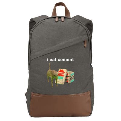 I Eat Cement Cursed Cat Oddly Specific Cotton Canvas Backpack