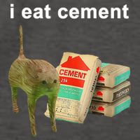 I Eat Cement Cursed Cat Oddly Specific Vector Backpack