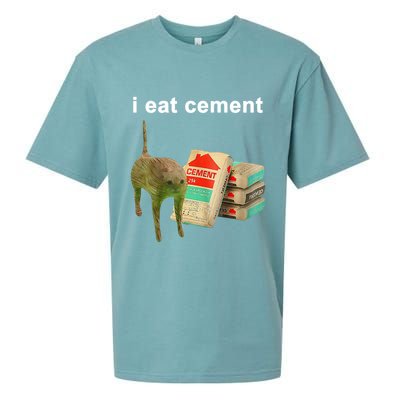 I Eat Cement Cursed Cat Oddly Specific Sueded Cloud Jersey T-Shirt