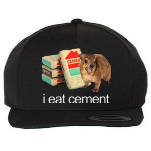 I Eat Cement Hyrax Eat Cement Angry Screaming Hyrax Meme Wool Snapback Cap