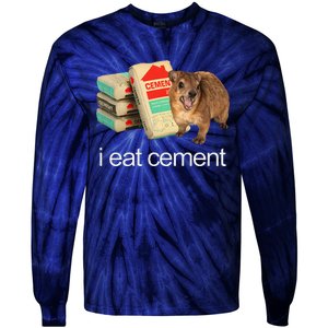 I Eat Cement Hyrax Eat Cement Angry Screaming Hyrax Meme Tie-Dye Long Sleeve Shirt