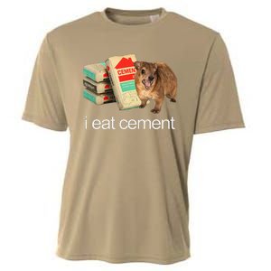 I Eat Cement Hyrax Eat Cement Angry Screaming Hyrax Meme Cooling Performance Crew T-Shirt