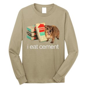 I Eat Cement Hyrax Eat Cement Angry Screaming Hyrax Meme Long Sleeve Shirt