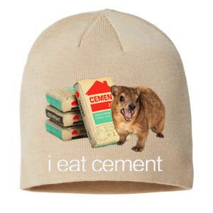 I Eat Cement Hyrax Eat Cement Angry Screaming Hyrax Meme Sustainable Beanie