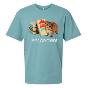 I Eat Cement Hyrax Eat Cement Angry Screaming Hyrax Meme Sueded Cloud Jersey T-Shirt