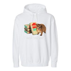 I Eat Cement Hyrax Eat Cement Angry Screaming Hyrax Meme Garment-Dyed Fleece Hoodie