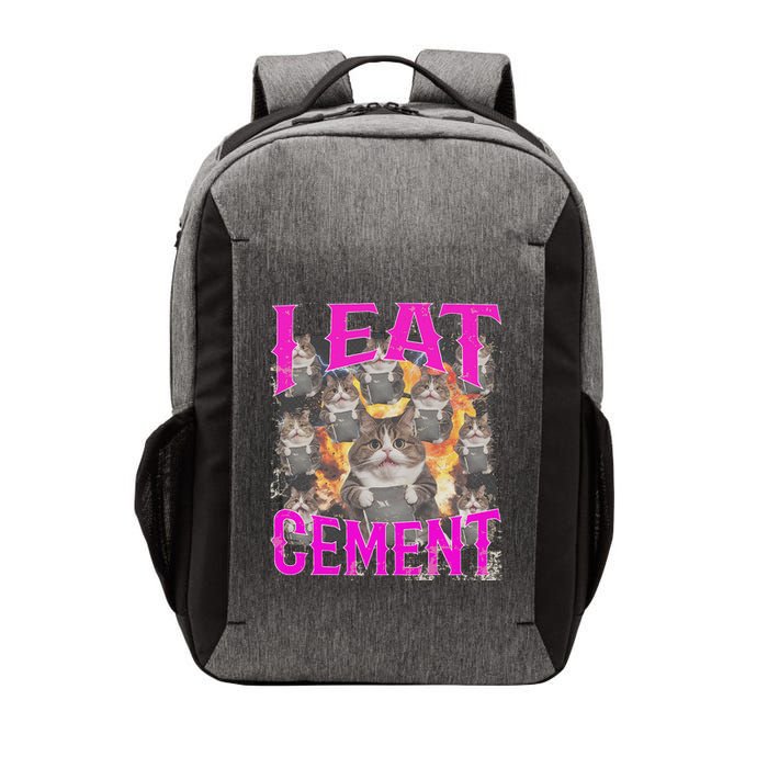 I Eat Cement Cursed Cat Funny Oddly Specific Dank Meme Vector Backpack