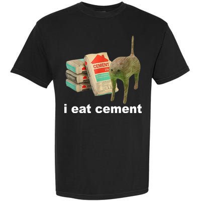 I Eat Cement Cursed Cat Funny Garment-Dyed Heavyweight T-Shirt