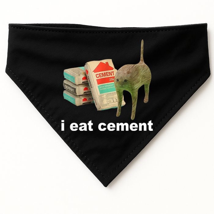 I Eat Cement Cursed Cat Funny USA-Made Doggie Bandana
