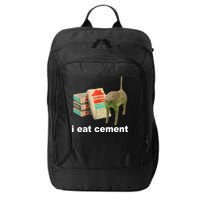 I Eat Cement Cursed Cat Funny City Backpack