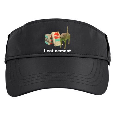 I Eat Cement Cursed Cat Funny Adult Drive Performance Visor