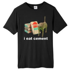 I Eat Cement Cursed Cat Funny Tall Fusion ChromaSoft Performance T-Shirt