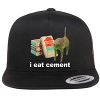 I Eat Cement Cursed Cat Funny Flatbill Hat