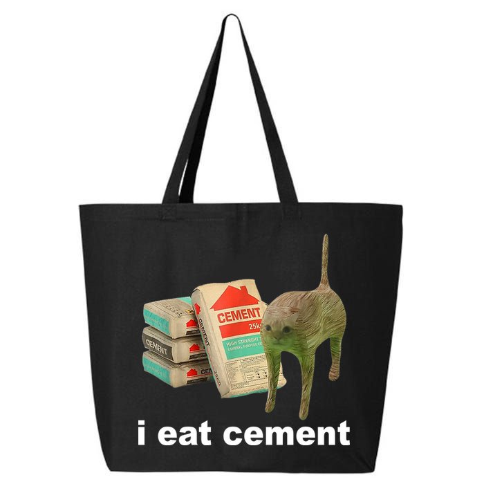 I Eat Cement Cursed Cat Funny 25L Jumbo Tote
