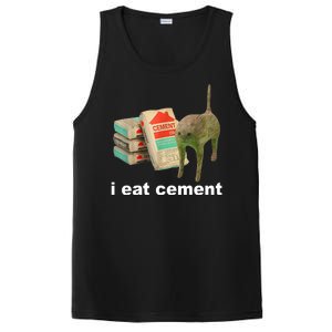 I Eat Cement Cursed Cat Funny PosiCharge Competitor Tank