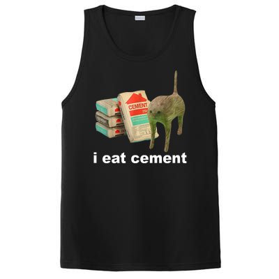 I Eat Cement Cursed Cat Funny PosiCharge Competitor Tank