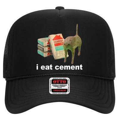 I Eat Cement Cursed Cat Funny Trucker Hat