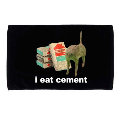 I Eat Cement Cursed Cat Funny Microfiber Hand Towel