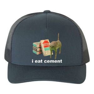 I Eat Cement Cursed Cat Funny Yupoong Adult 5-Panel Trucker Hat