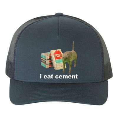 I Eat Cement Cursed Cat Funny Yupoong Adult 5-Panel Trucker Hat