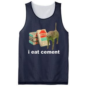 I Eat Cement Cursed Cat Funny Mesh Reversible Basketball Jersey Tank