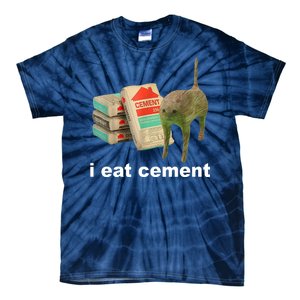 I Eat Cement Cursed Cat Funny Tie-Dye T-Shirt