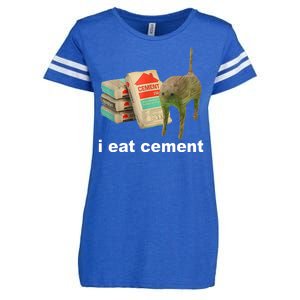 I Eat Cement Cursed Cat Funny Enza Ladies Jersey Football T-Shirt