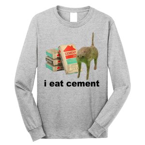 I Eat Cement Cursed Cat Funny Long Sleeve Shirt