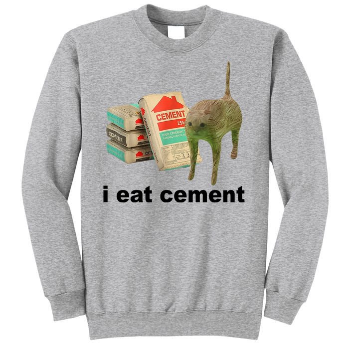 I Eat Cement Cursed Cat Funny Sweatshirt