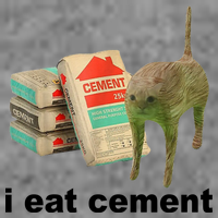 I Eat Cement Cursed Cat Funny Sweatshirt