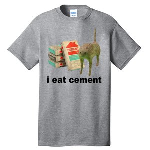 I Eat Cement Cursed Cat Funny Tall T-Shirt