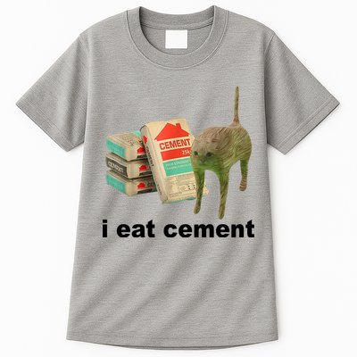 I Eat Cement Cursed Cat Funny Tall T-Shirt