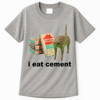 I Eat Cement Cursed Cat Funny Tall T-Shirt