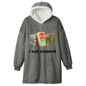 I Eat Cement Cursed Cat Funny Hooded Wearable Blanket