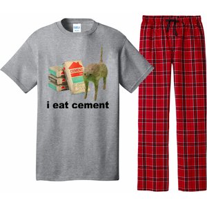 I Eat Cement Cursed Cat Funny Pajama Set