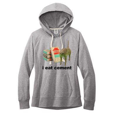 I Eat Cement Cursed Cat Funny Women's Fleece Hoodie