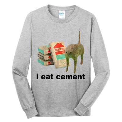 I Eat Cement Cursed Cat Funny Tall Long Sleeve T-Shirt