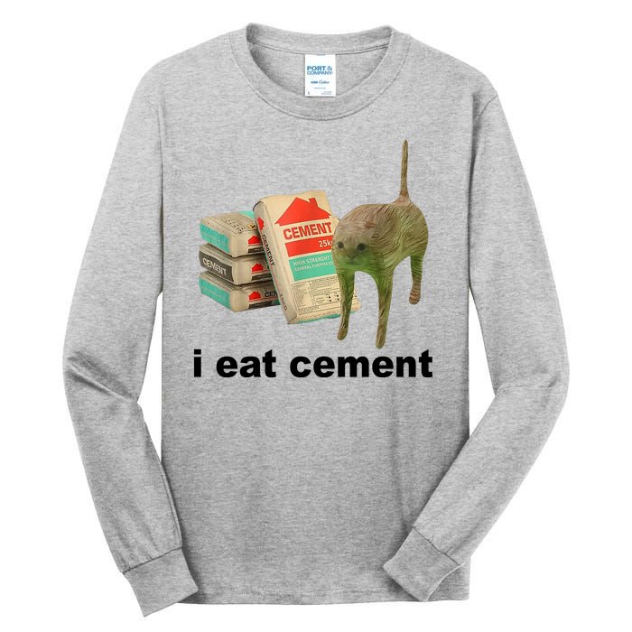 I Eat Cement Cursed Cat Funny Tall Long Sleeve T-Shirt