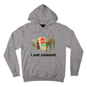 I Eat Cement Cursed Cat Funny Tall Hoodie