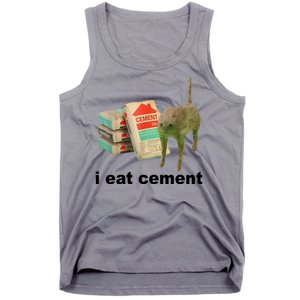 I Eat Cement Cursed Cat Funny Tank Top