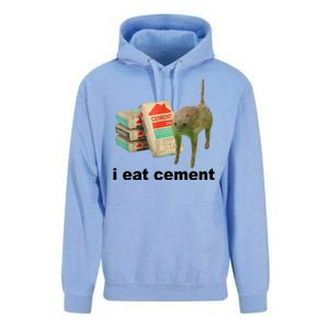 I Eat Cement Cursed Cat Funny Unisex Surf Hoodie