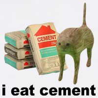 I Eat Cement Cursed Cat Funny Garment-Dyed Sweatshirt