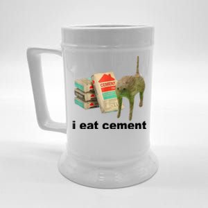 I Eat Cement Cursed Cat Funny Beer Stein